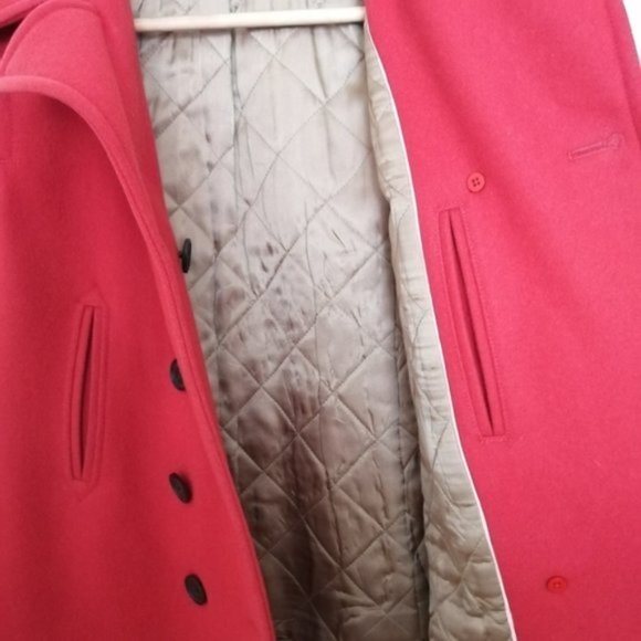 J. Crew Burnt Orange Red Wool Trench Coat - Picture 10 of 16